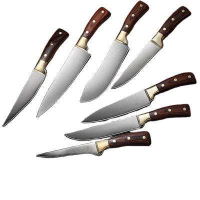 China Amazon Sustainable Hot Selling Copper Forged Butchers Knives With Durable And Sharp Blade 4CR13 Slaughter Knives for sale