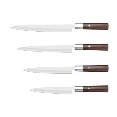 China Japaness Disposable Sushi Knife with Sashimi Knife with Sandalwood and Stainless Steel Blade for sale