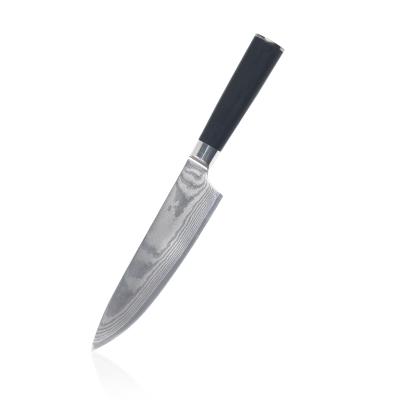 China Best Quality Minimalist 8 Inch Chef Knife with Damascus Steel and VG10 Blade Real Damascus Knife for sale