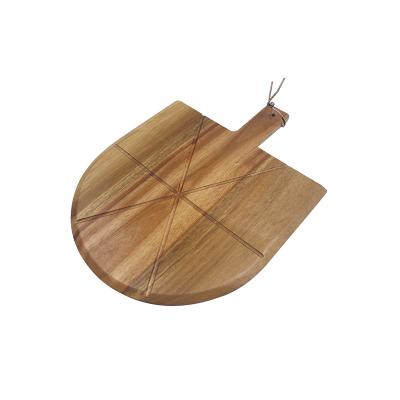 China Disposable custom made acacia wood board cheese cutting board pizza factory OEM material shovel for restaurant for sale