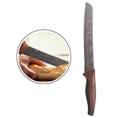 China Sustainable New Design Kitchen Knife Set With Laser Ti-Ni Blade Knives Set Stainless Steel Knife Set for sale