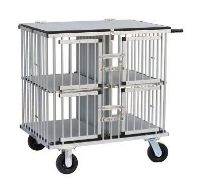 China KB-512 Pet Viable Folding Dog Show Cage Aluminum Trolley Cage Carrier Medium Size for sale