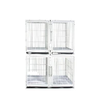 China KA-503 Professional Viable Foldable Pet Cage Modular Wire Dog Cage With Plastic Tray for sale