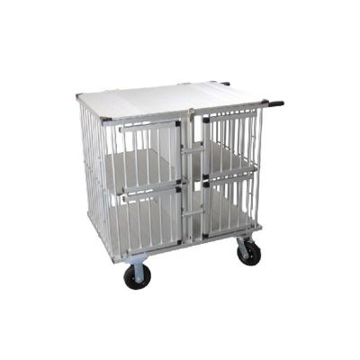 China KB-511 Viable Large Size Aluminum Cart Pet Stroller Portable Dog Show Cage for sale