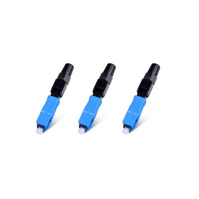 China conectores de cable de fribra óptica plásticos 125um, conector rápido óptico pre integrado de SC/UPC en venta