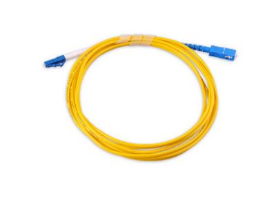 China LAN Single Mode Optical Fiber Jumper , Test Equipment Sc Lc Fiber Patch Cord for sale