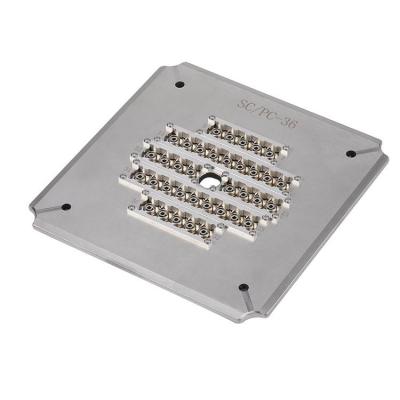 China High Density Fiber Optic Polishing Jig , 36 Ports FC APC Connector Polishing Holder for sale