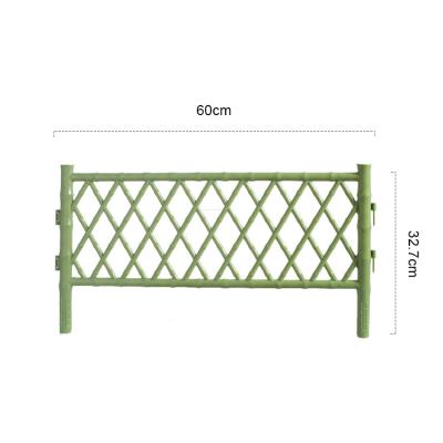 China Easily Assembled Bamboo Fence Garden Fencing Panel Fence Garden Ornament Plastic Yard Edging for sale