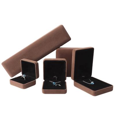 China Luxury High Quality Jewery Box Velvet Jewelry Boxes Soft Packaging Ribbon Jewelry Velvet Storage Box for sale