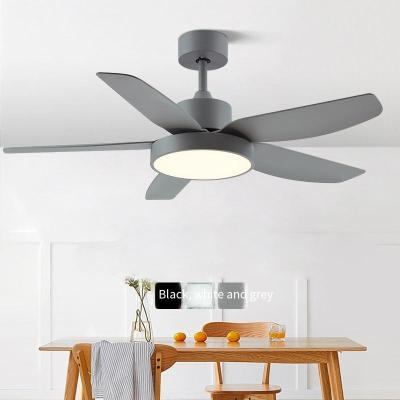 China Nordic Modern Baldc Ceilling 5 Blades Decorative Remote Control Fan Ceiling Ventil Plywood With Lights for sale