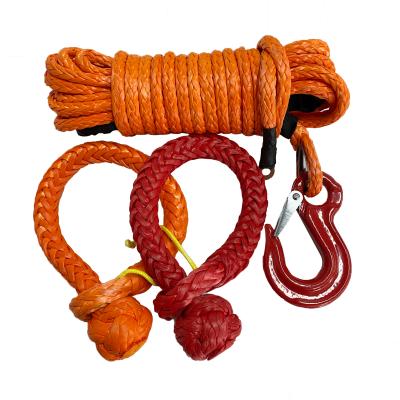 China Easy to Handle and China Safe Soft Shackle for 4x4 ATV UTV Tow Rope 100% Synthetic Uhmwpe Rope for sale