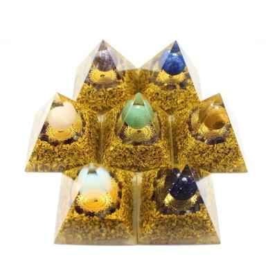 China Natural Wealth Crystal Tiger Eye Meditation Lucky Gather Amethyst Reiki Chakra Energy Feng Shui Pyramid Healing Crystals TangYi Orgonite for sale