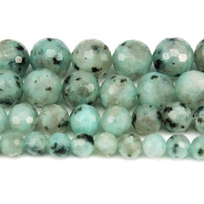 China Natural Faceted Kiwi Jasper Jewelry Necklace Bracelet Earring TangYi 6 8 10 12MM Round Loose Strand Stone Beads For Jewelry Making DIY Bracelets Necklace Gift for sale