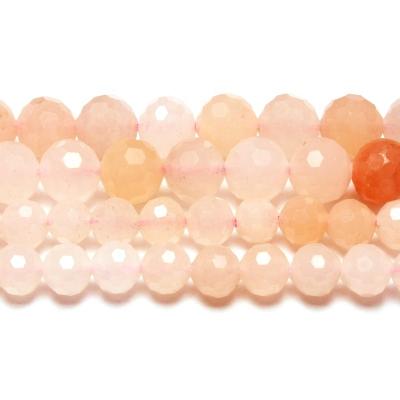 China DIY Jewelry Making TangYi Natural Faceted Pink Aventurine 6 8 10 12MM Round Loose Strand Stone Beads For Jewelry Making DIY Bracelets Necklace Gift for sale