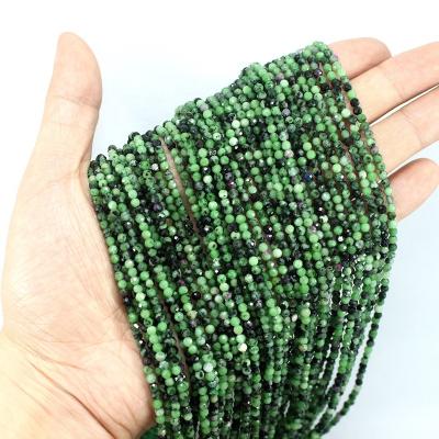 China Making Jewelry Size Necklace Bracelet Earring TangYi Natural Micro Faceted Tiny Epidote 2 3 4MM Round Loose Strand Stone Beads For Jewelry Making DIY Size Bracelets Necklace for sale