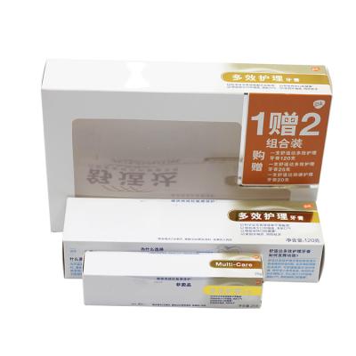 China OEM styles china custom paper cartons folding box small color printing paper box with clear window for sale