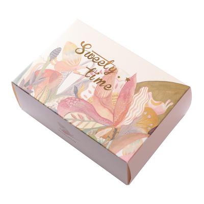 China Recyclable Custom Luxury Pink Gift Boxes Cheap High Quality Gold Stamping Gift Box Pink Gift Box Packaging for sale