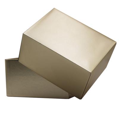 China Custom Luxury White Cardboard Lid Paper Packaging Box Gold Foil Paper Packaging Box and Bottom Gift Box for sale