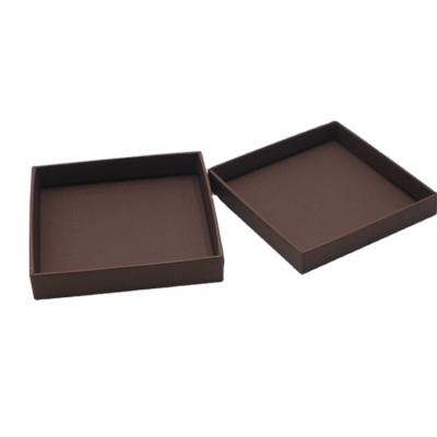 China Practical And Stylish Gift Box Paper Cardboard Brown White Cardboard Hard Packing Lid And Base Rigid Box Gift Box for sale