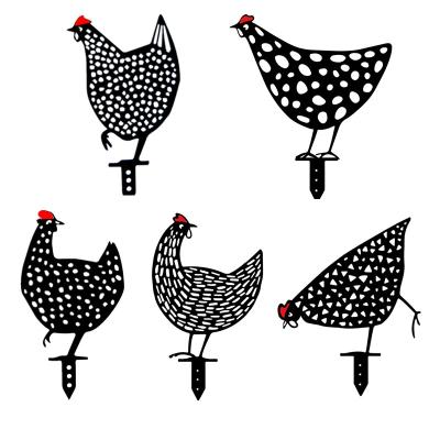 China Brand New Eco-friendly Garden Ornaments Plastic Chickens Metal Garden Ornaments Garden Ornaments Metal From China for sale