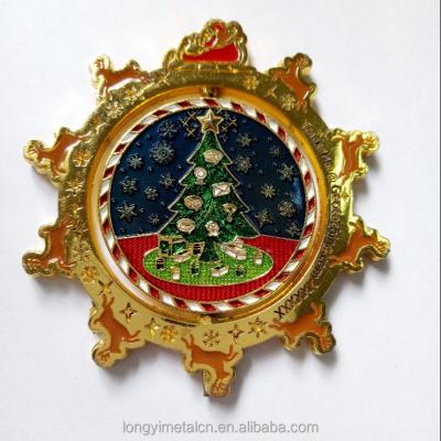 China Europe Metal Material and Europe Regional Feature Coin Collector Euro Santa Snowflake Commemorative Coin for sale