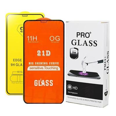 China Mobile Cell Phone HD Clear Tempered Glass 9D 21D Screen Protector For iphone 13 for sale