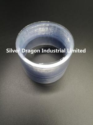 China Clear PVC Shrink Round Preforms with blue tint , 412mm LF X 35+10mm X 0.05mm for sale