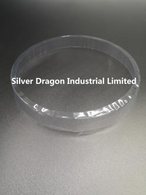 China Clear PVC Shrink Round Preformed seals with blue tint , 412mm LF X 35+10mm X 0.05mm for sale