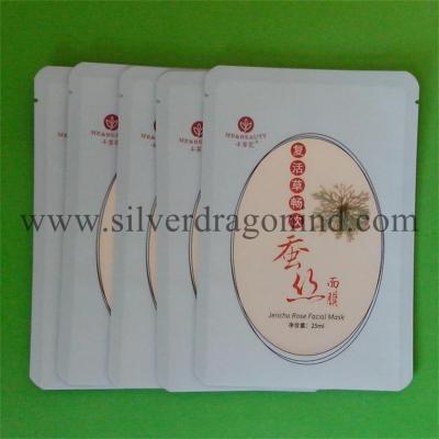 China Aluminum Laminated Three-side sealed facial mask pouch with a clear wicket for sale