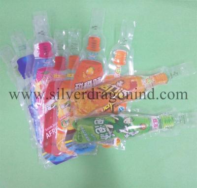 China Beverage Plastic bag with Bottle shape for sale