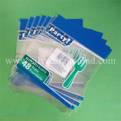 China printed pp header bags with hanging hole for sale