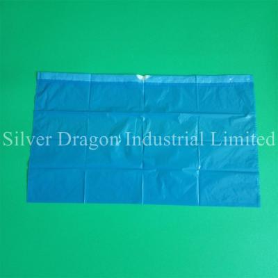 China Producer of blue LDPE garbage bags with drawstring, size 76x46cm, cheapest price, high quality for sale