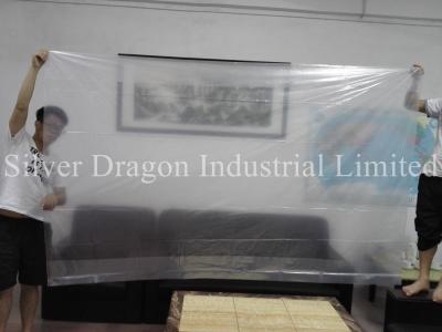 China Large plastic bags, transparent, non printing, size 132cm x 275cm, produced by Silver Dragon Industrial Limited for sale