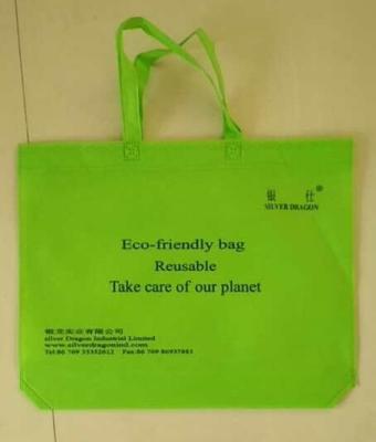 China Eco-friendly non woven shopping bag with loop handle with 1 side printing for sale