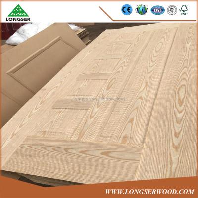 China Slide 2.7mm Natural Ash HDF Molded Door Skin for sale