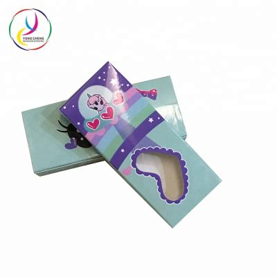 China Recyclable Wholesale Small Cardboard Gift Empty Eyelash Packaging Box With Window for sale