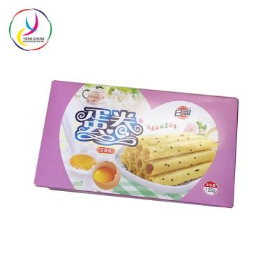 China Recyclable Creative Paper Box For Children's Egg Roll Food Packaging for sale