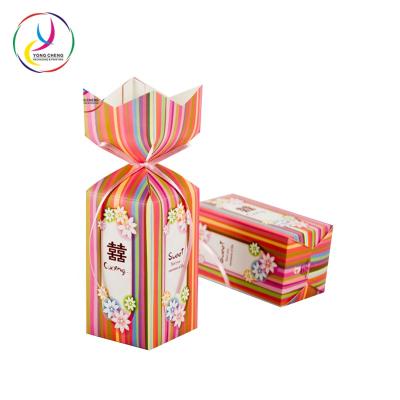 China Recyclable Candy Shape Paper Wedding Candy Favor Box Recyclable Packaging Boxes for sale