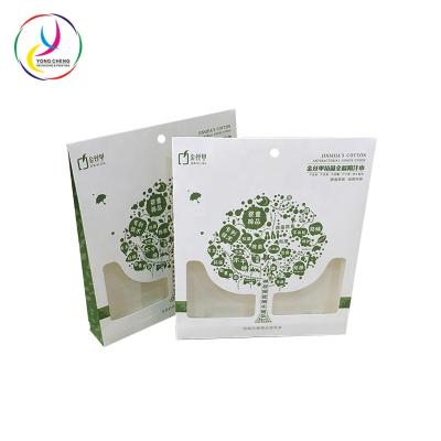 China Recyclable Baby Bib Scraf Art Paper Box With Window Paperboard Gift Packing Box for sale