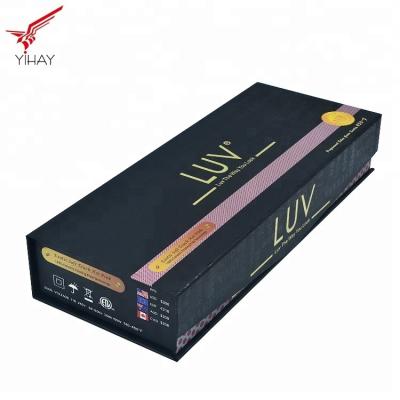 China Customised Black Hair Packaging Boxes Matte Magnetic Flap Packaging Box for sale