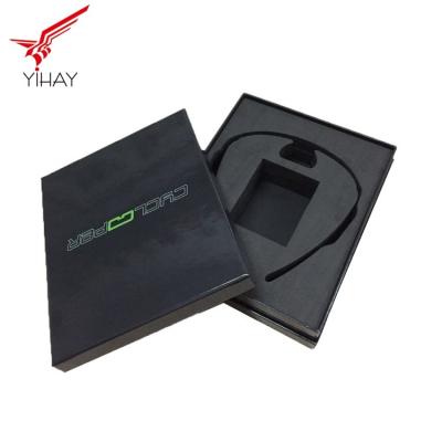 China Free sample Printed black color paper box use for electric products packaging for sale