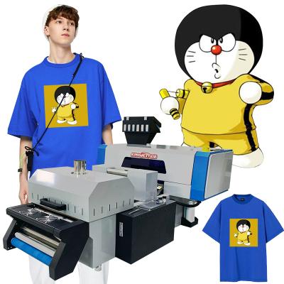 China Garment shops PET film xp600 head DTF custom DTG T-shirt printing machine Digital PET film printer 30cm DIY heat transfer printer xp600 a3 dual for sale