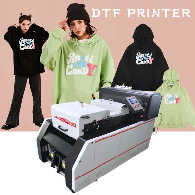 China Garment Shops I3200 A3 Heads 30cm DTF Printer Set Roll To Roll Direct To Heat Transfer PET Film Printing Machine With Powder Shaking Machine for sale