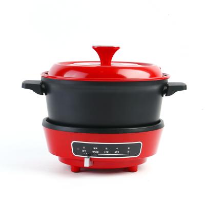 China Viable Multifunctional Hot Pot With Burner Shabu Electric Pot Split Chinese Hot Pot Pan Nonstick Cooker Pan With Mood for sale