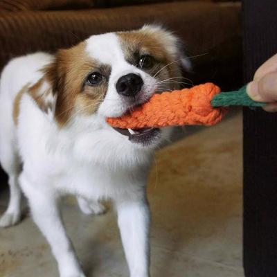 China Funny Rope High Quality Viable Toy Handmade Tough Pet Chew Toy Rope Carrot Dog Toy for sale