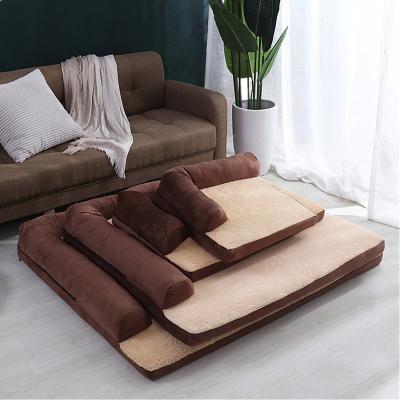 China Breathable Custom Made Luxury Modern Pet Dog Bed Factory Price Oxford Pet Bed Eco-Friendly Sofa for sale