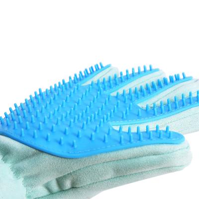 China Viable Cat Massage Hair Remover Brush Glove Dog Grooming Tools Pet Wash Grooming Glove Silicone Pet Bath Glove for sale