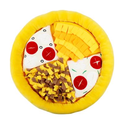 China Breathable Pizza Shape Dog Nose Mat Dog Feeding Mat Puzzle Toys For Dogs 2021 for sale