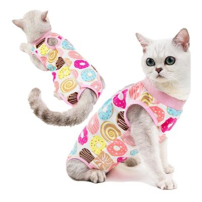 China Viable Cat Dress For Cat Surgical Gown Recovery Sterilization Abdominal Suit Dog Injuries Soft Adjustable Pet Recovery Clothes for sale