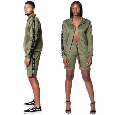 China Breathable OEM ODM Wonderfulsportz Design Your Own Men Women Short Two Piece Tracksuit Sets for sale